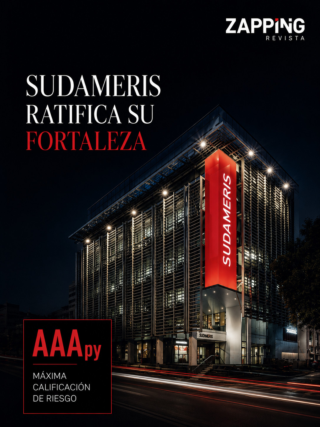 Sudameris ratifica su fortaleza financiera con la máxima calificación de riesgo AAApy