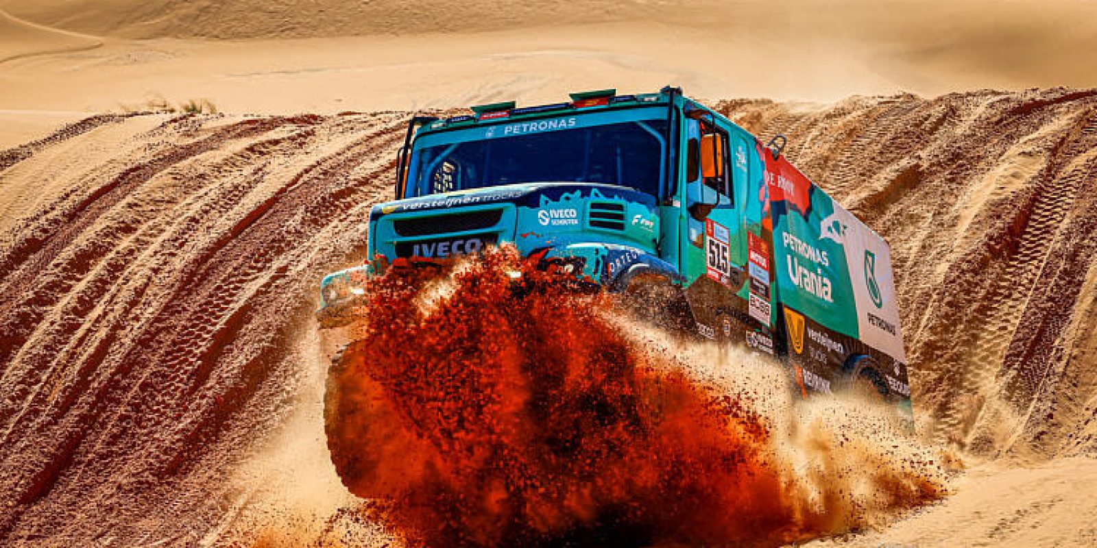 515 Versteijnen Victor Willem Come (nld), Buursen Rob (nld), Smits Randy (nld), Petronas Team de Rooy Iveco, Iveco Powerstar, T5 FIA Camion, action during the Stage 5 of the Dakar Rally 2022 around Riyadh, on January 6th 2022 in Riyadh, Saudi Arabia - Photo Frédéric Le Floch / DPPI